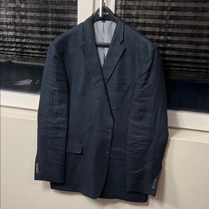 Jos A Bank Dark Blue Plaid Blazer